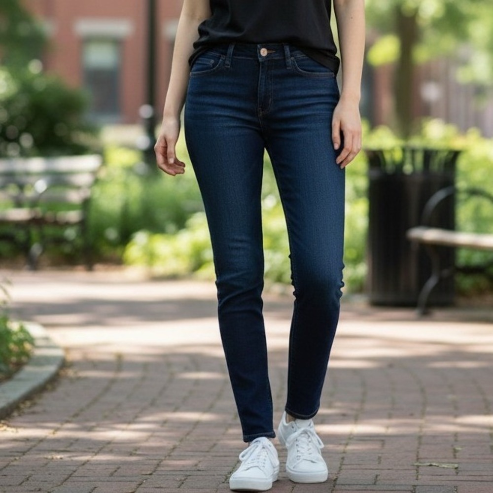 Joes Jeans Womens Dark Wash Skinny Denim Jeans Blue Mid Rise Slim Fit Size 25